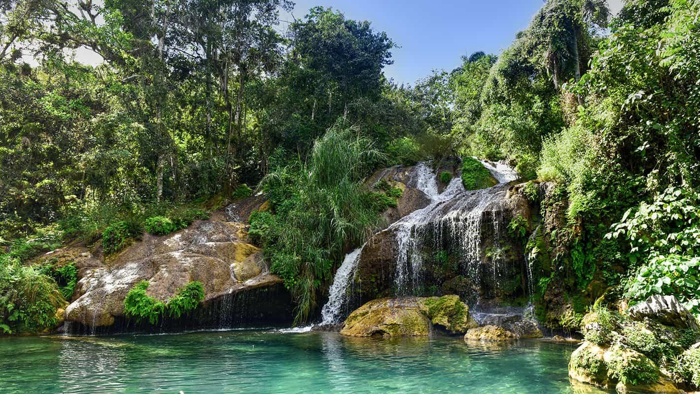 Cuba topes de collantes mountain waterfall river